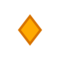 Small Orange Diamond emoji on HTC
